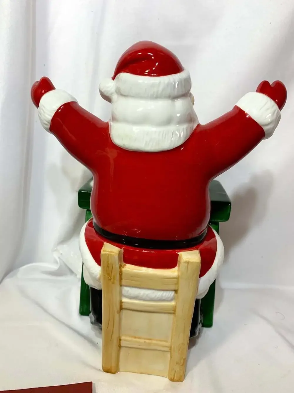 Santa’s Workbench Lenox with Rudolph cookie jar